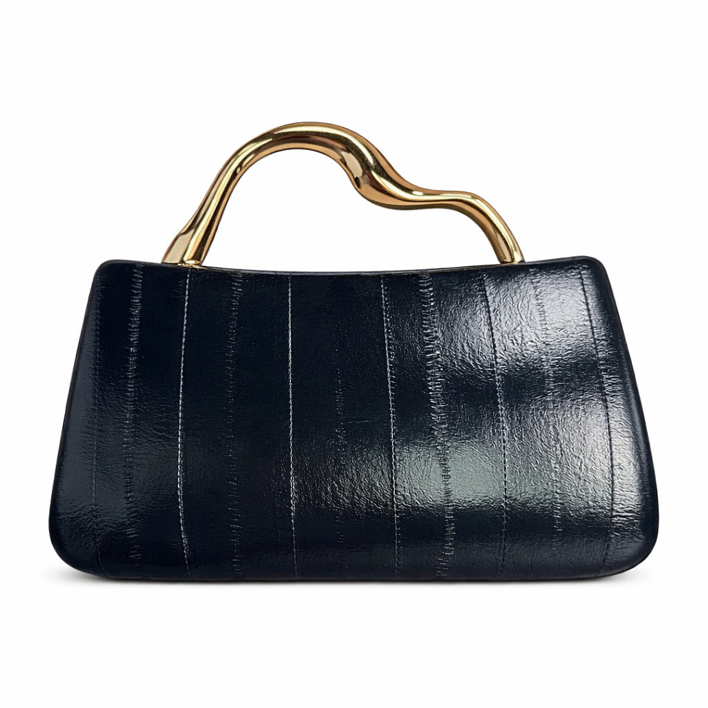 Aurora Sculpted Gold Frame Bag