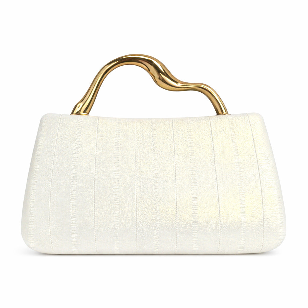 Aurora Sculpted Gold Frame Bag