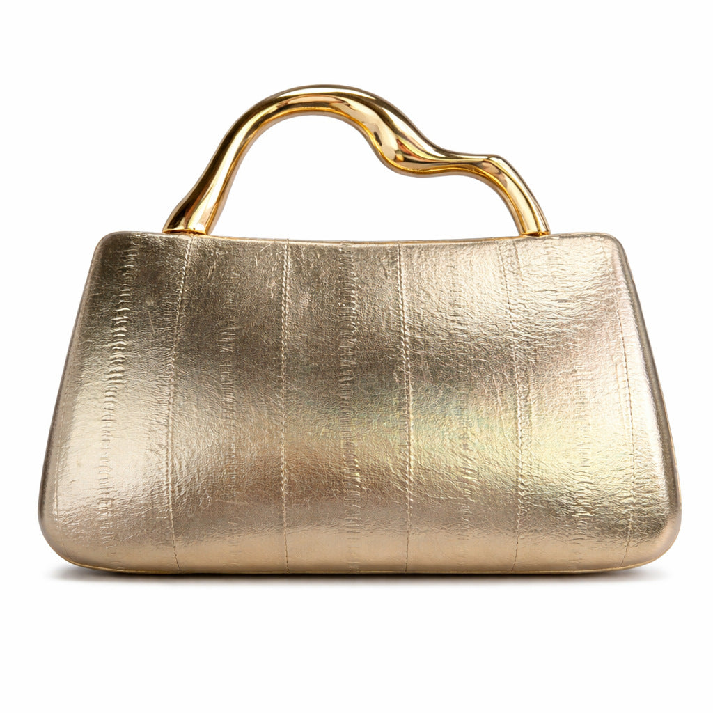 Aurora Sculpted Gold Frame Bag