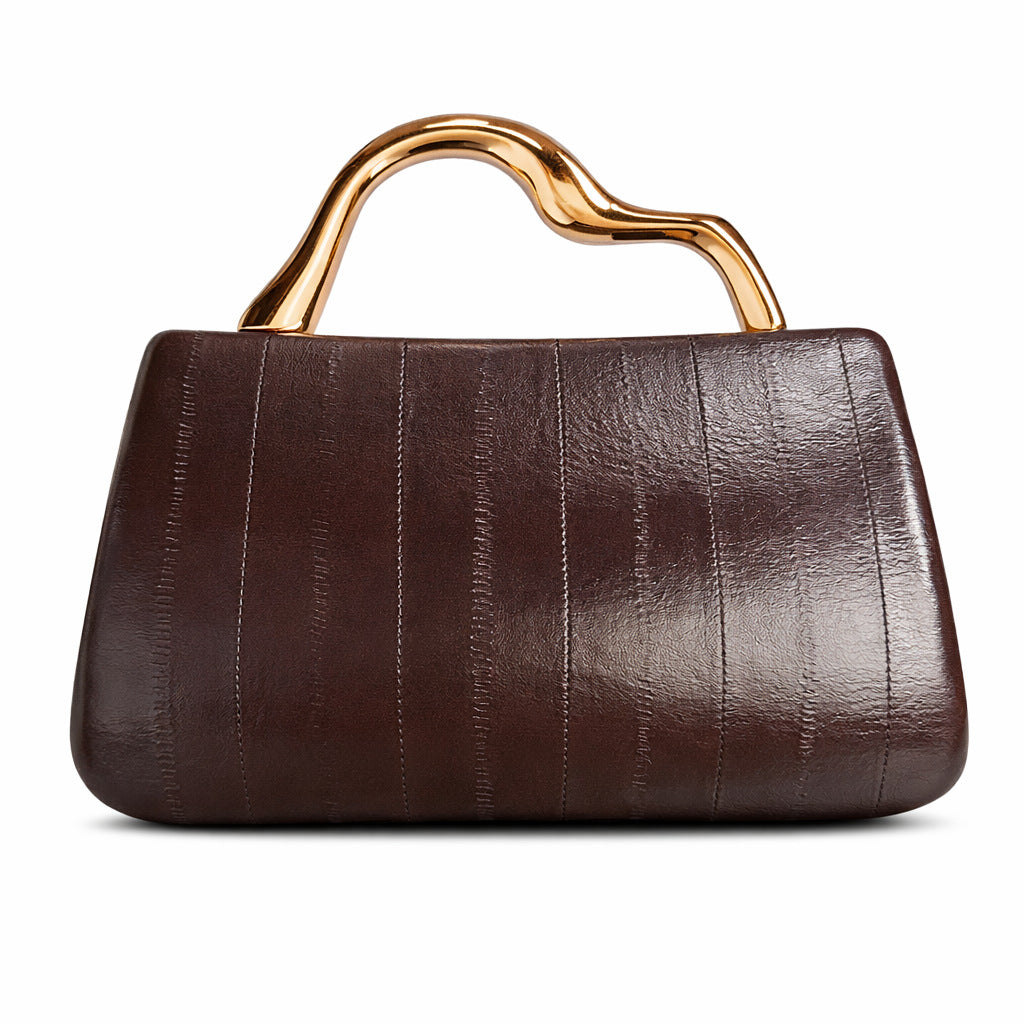 Aurora Sculpted Gold Frame Bag