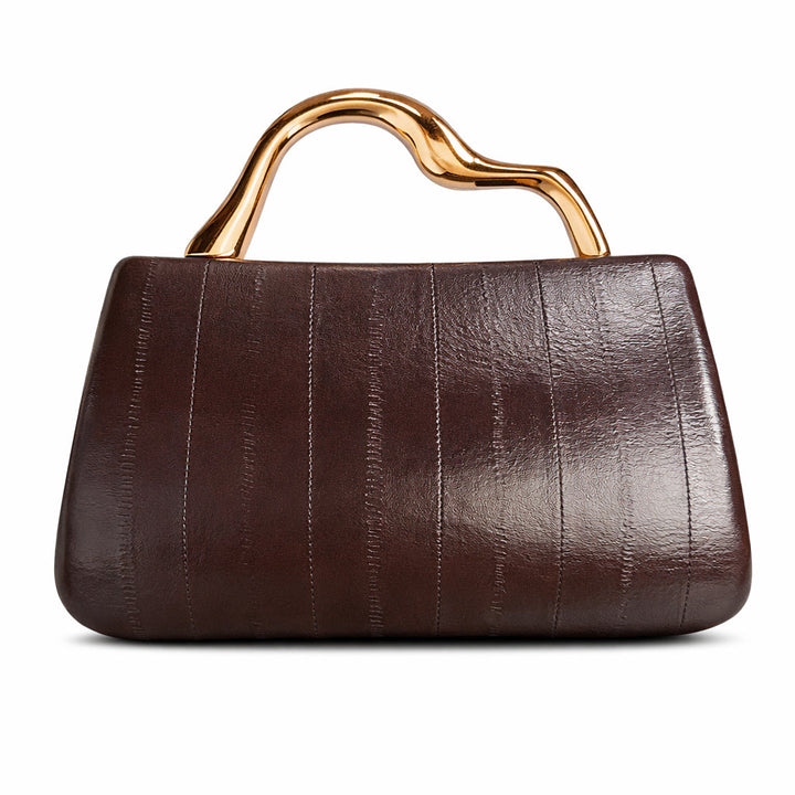 Aurora Sculpted Gold Frame Bag