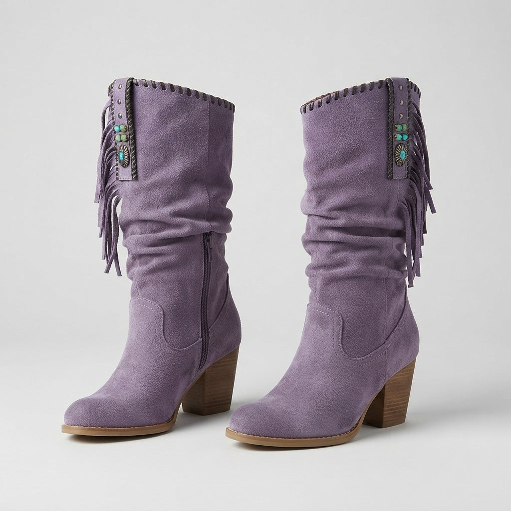 Hazel Western Fringe Boots