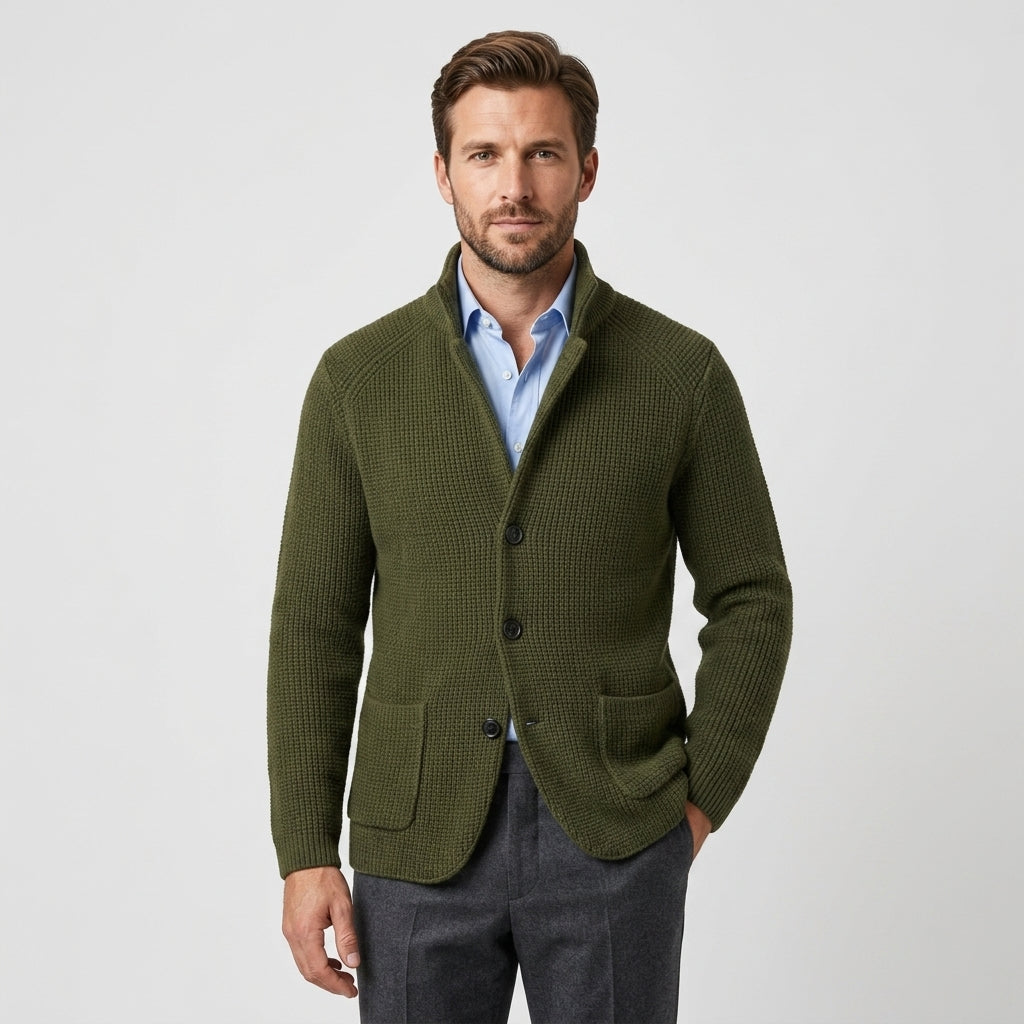 Declan Waffle Knit Cardigan