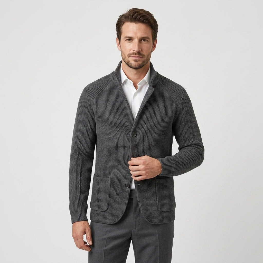 Declan Waffle Knit Cardigan