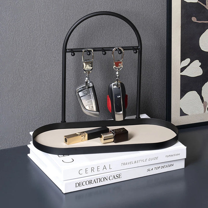Iven | Wall Mounted Entryway Organizer with Shelf and Five Hooks