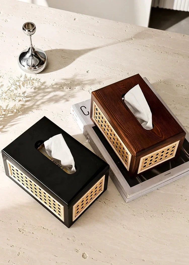Raya Rattan Tissue Box Cover