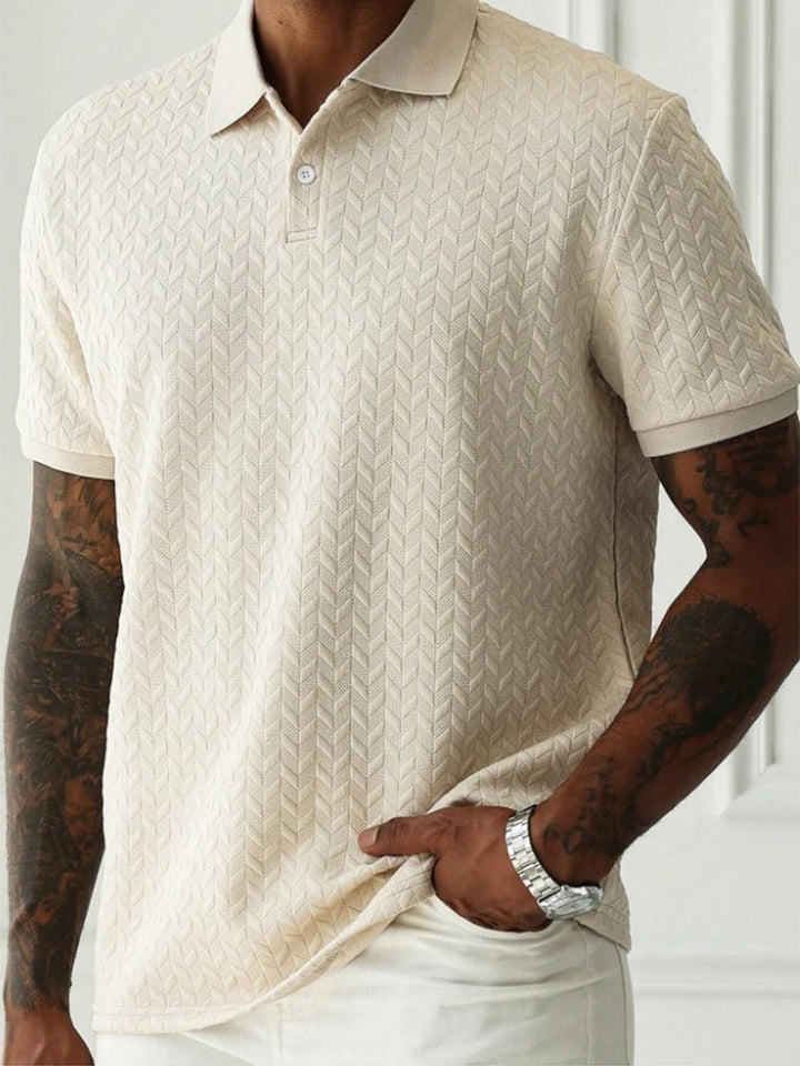 Carson Diamond-Knit Polo