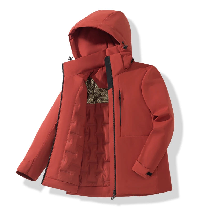 Brady | Unisex Hooded Puffer Jacket with Full Zip Front and Adjustable Hood