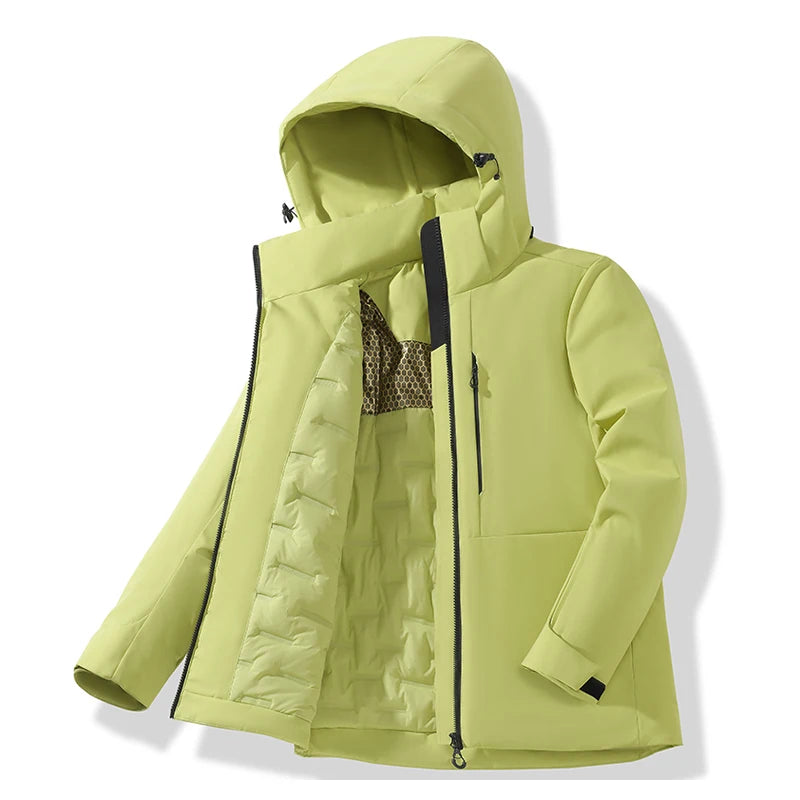 Brady | Unisex Hooded Puffer Jacket with Full Zip Front and Adjustable Hood