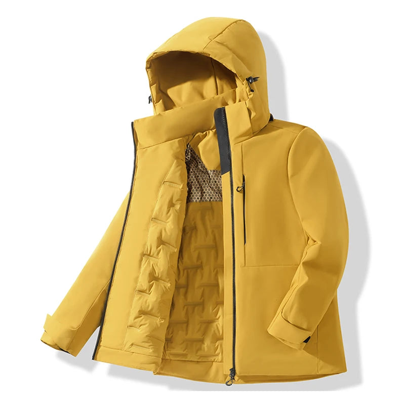 Brady | Unisex Hooded Puffer Jacket with Full Zip Front and Adjustable Hood