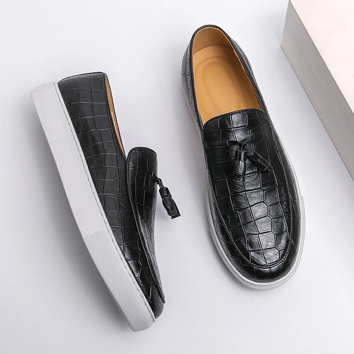 Grayson Blanc Tassel Loafers