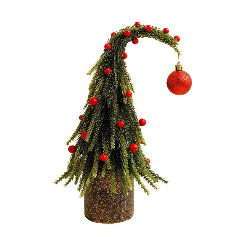 Evaro | Christmas Tree Decor with Red Berry Accents and Hanging Ornament
