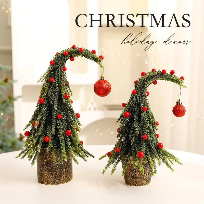 Evaro | Christmas Tree Decor with Red Berry Accents and Hanging Ornament