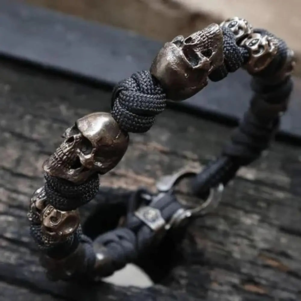 Iron Skull Cord Bracelet