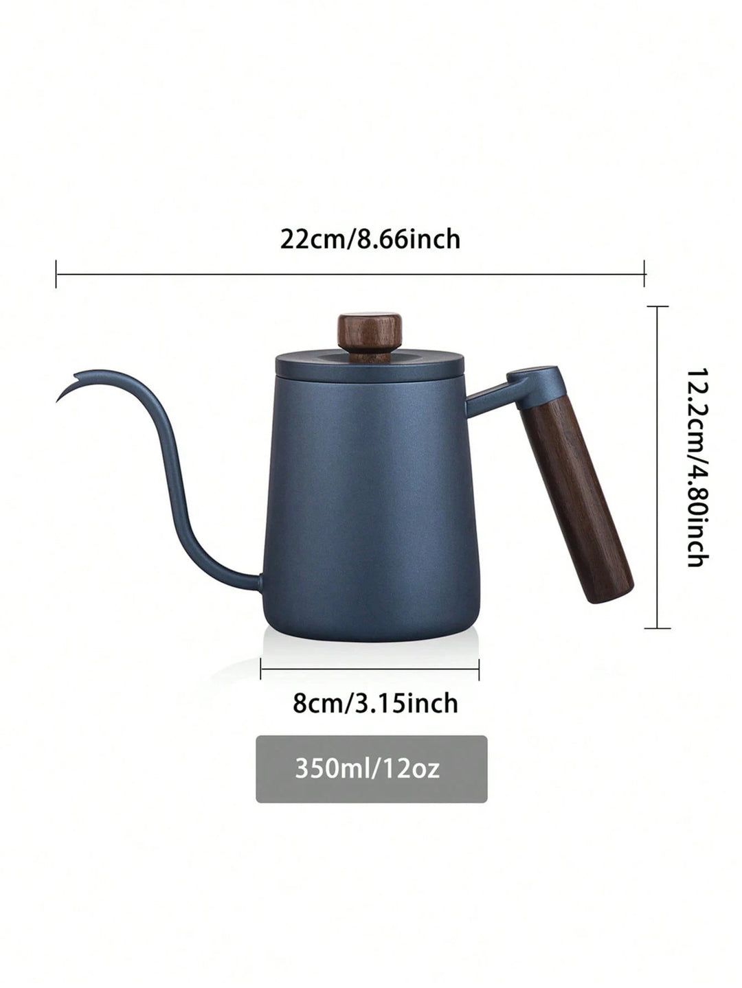 Mero | Gooseneck Coffee Kettle with Wooden Handle and Lid