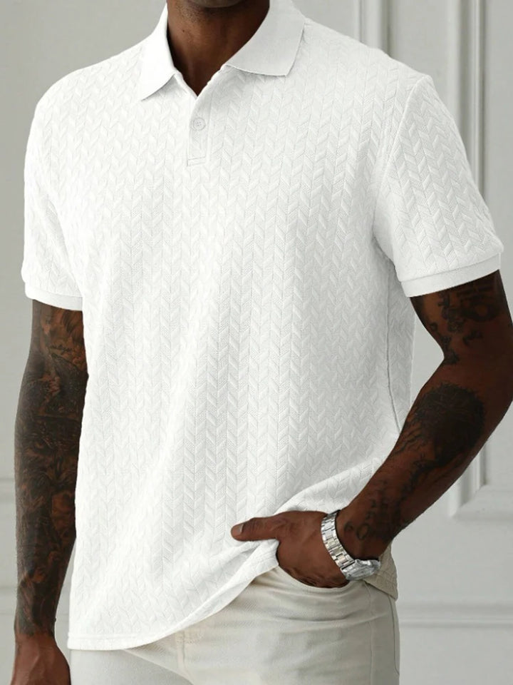 Carson Diamond-Knit Polo