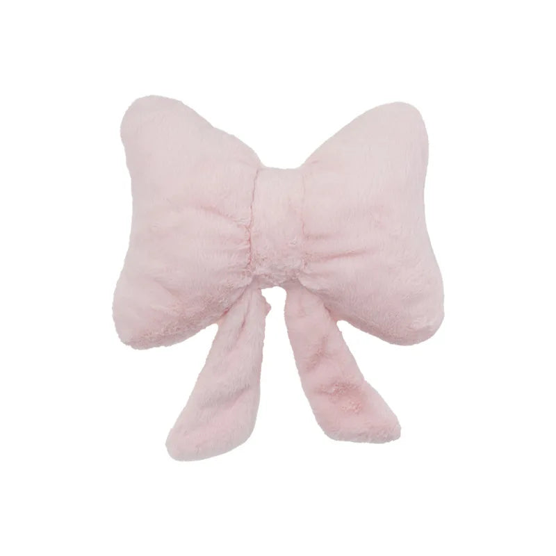 Plush Bow Throw Pillow