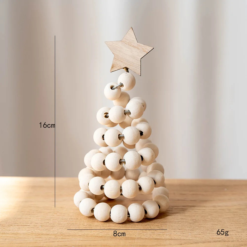 Daro | Beaded Christmas Tree Decor with Star Topper and Layered Spiral Design