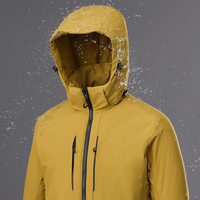 Brady | Unisex Hooded Puffer Jacket with Full Zip Front and Adjustable Hood