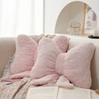 Plush Bow Throw Pillow