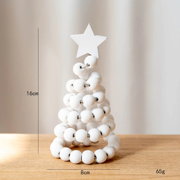 Daro | Beaded Christmas Tree Decor with Star Topper and Layered Spiral Design