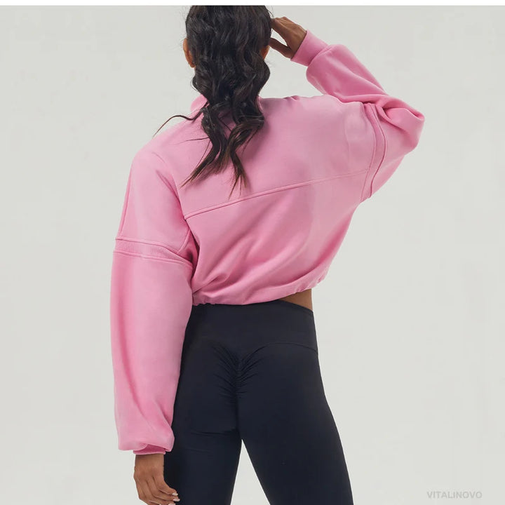 Arden Grey Half Zip Hoodie