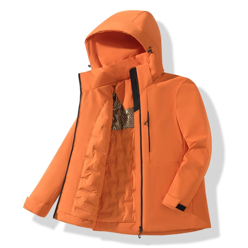 Brady | Unisex Hooded Puffer Jacket with Full Zip Front and Adjustable Hood