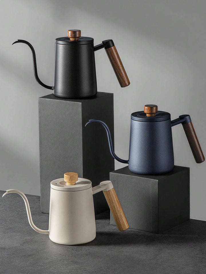Mero | Gooseneck Coffee Kettle with Wooden Handle and Lid