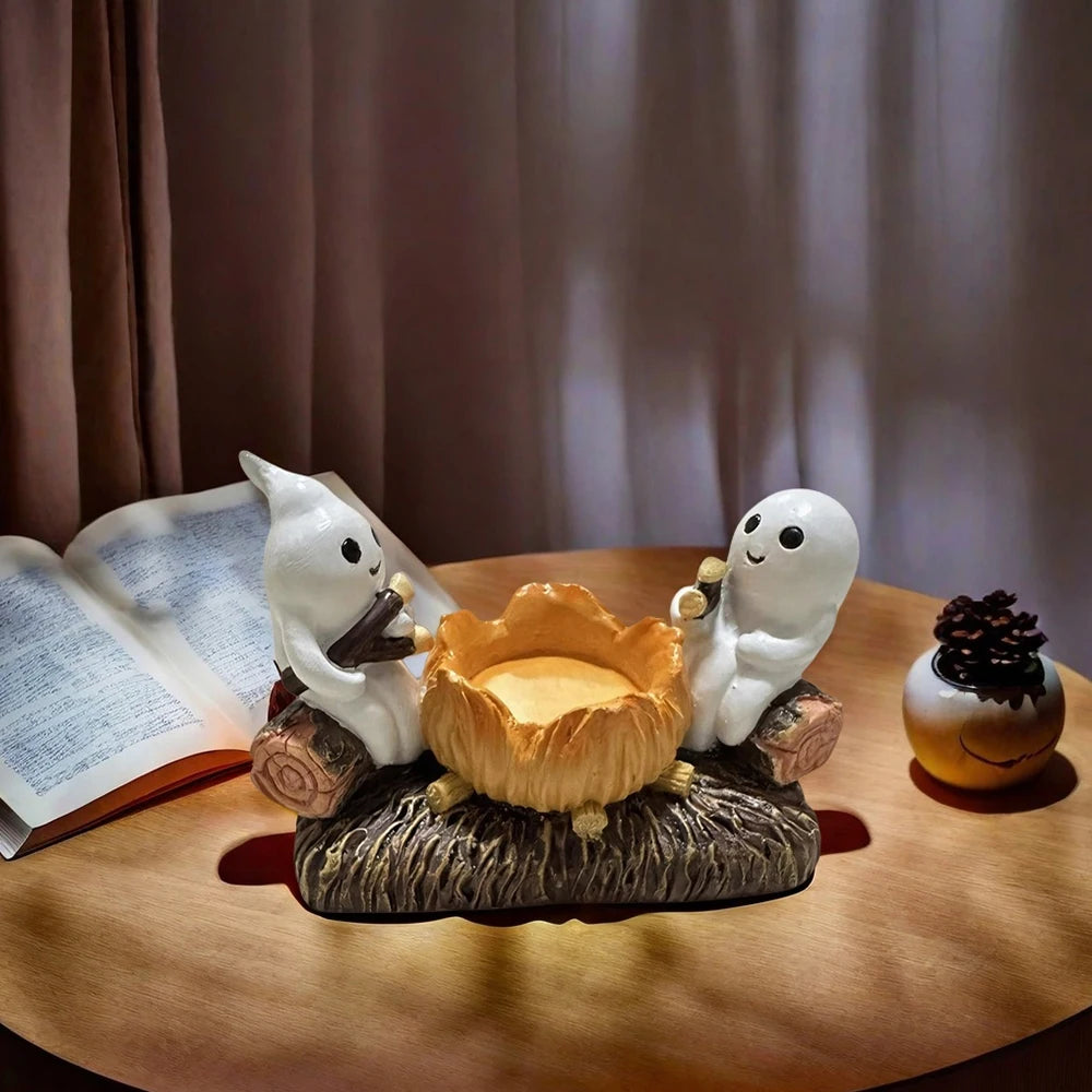 Spooky | Halloween Ghost Pumpkin Decorative Candle Holder
