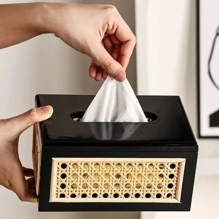 Raya Rattan Tissue Box Cover