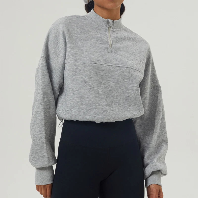 Arden Grey Half Zip Hoodie