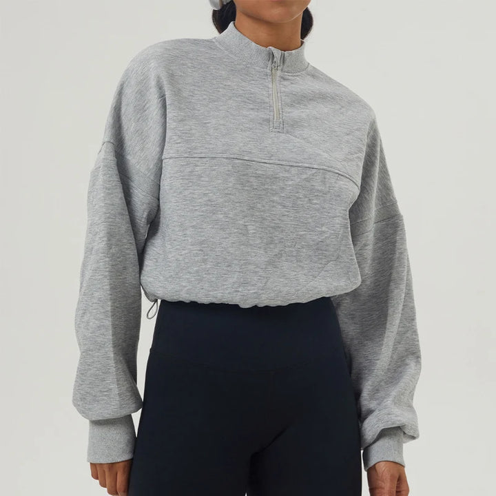 Arden Grey Half Zip Hoodie