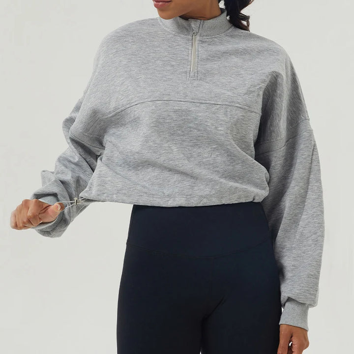 Arden Grey Half Zip Hoodie