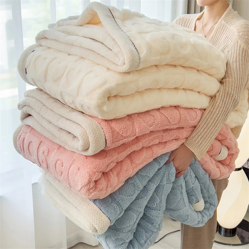 Alvo | Plush Embossed Blanket with Soft Textured Pattern and Cozy Trim