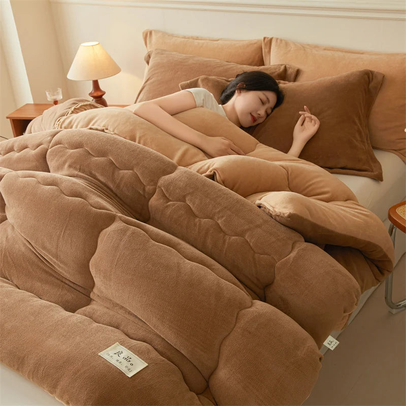 Cielo | Oversized Plush Blanket with Quilted Texture and Reversible Design