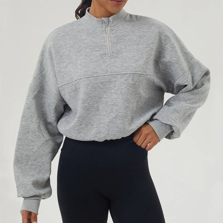 Arden Grey Half Zip Hoodie