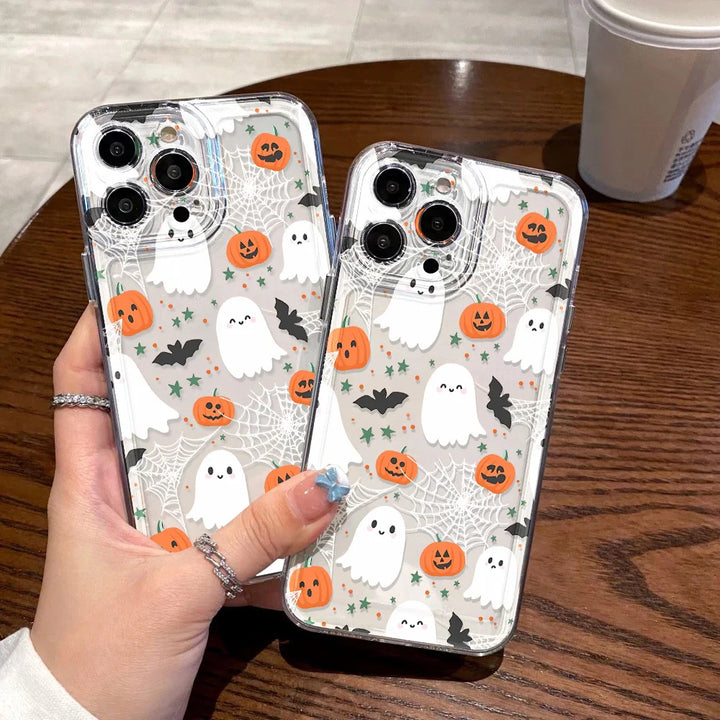 Spooky | Transparent Soft Halloween Pumpkin Ghost iPhone Case