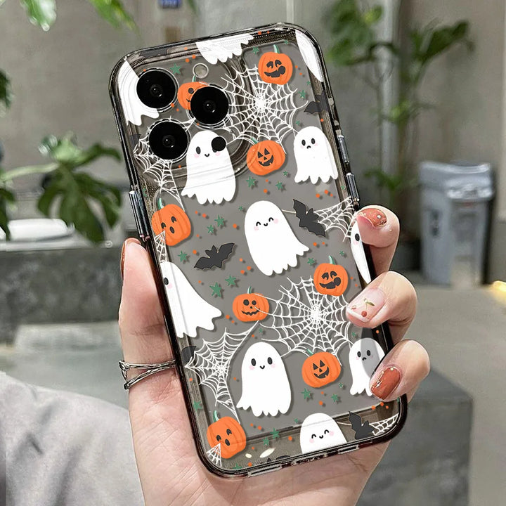 Spooky | Transparent Soft Halloween Pumpkin Ghost iPhone Case