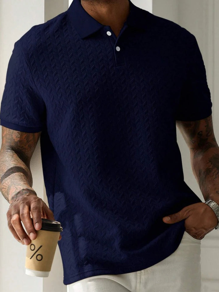 Carson Diamond-Knit Polo