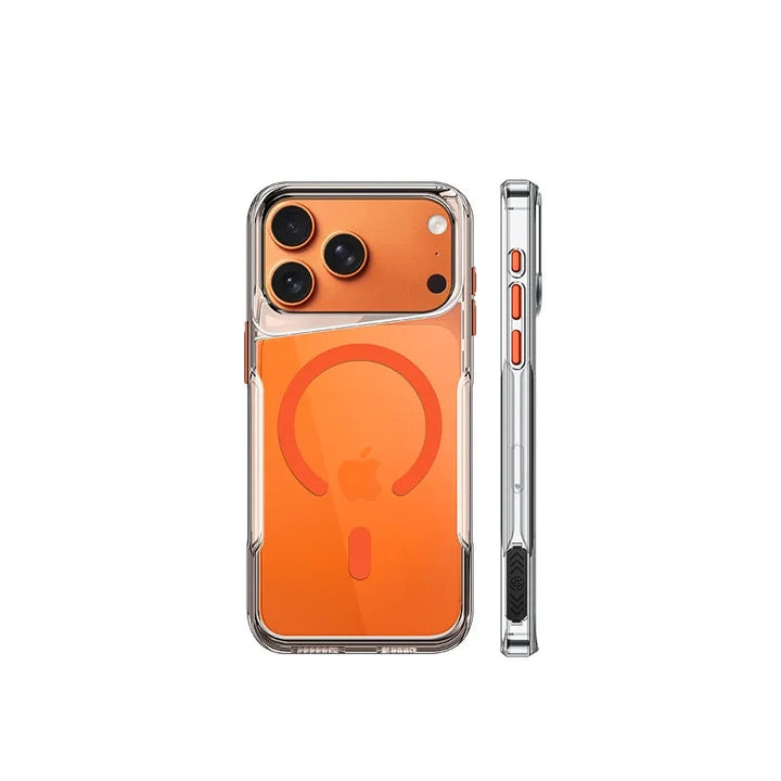Zeno | Magnetic Phone Case with Transparent Cover and Raised Camera Protection