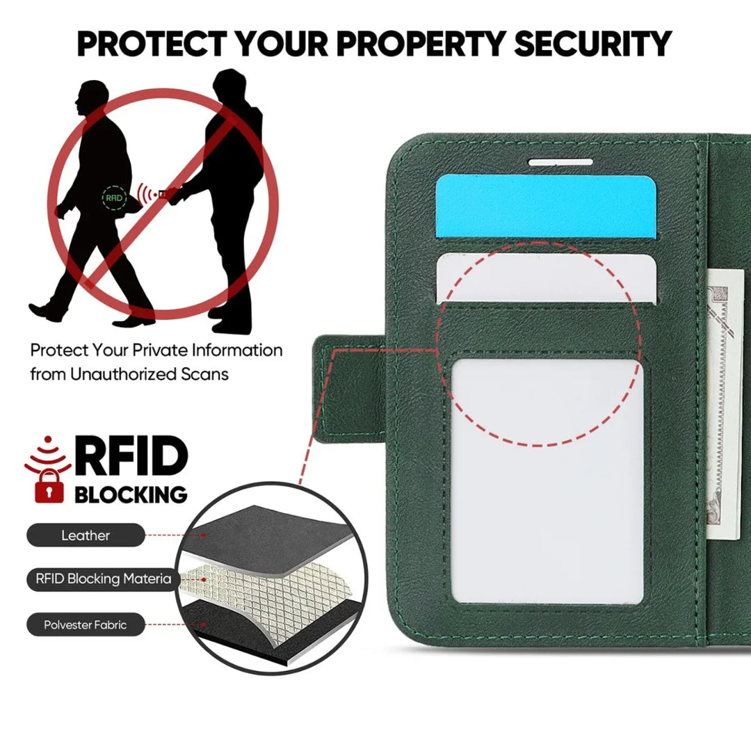 Tavo | Wallet Phone Case with Foldable Cover and Circular Ring Design