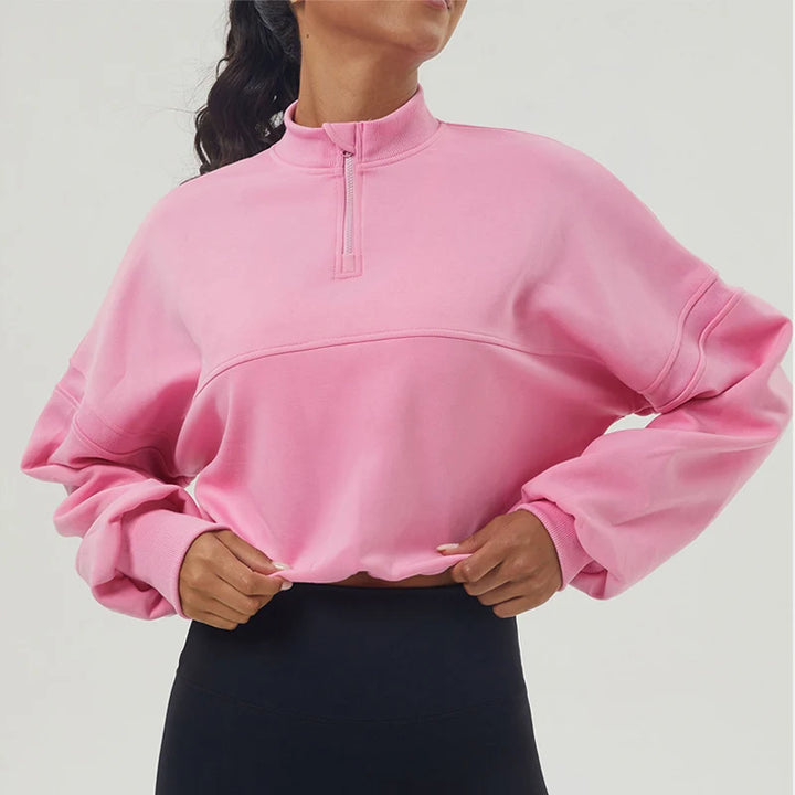 Arden Grey Half Zip Hoodie