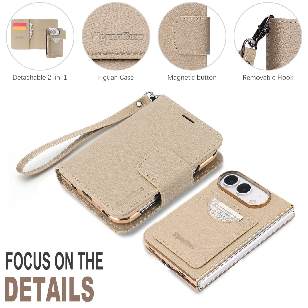 Wren | Wallet Phone Case with Card Slots and Removable Wrist Strap