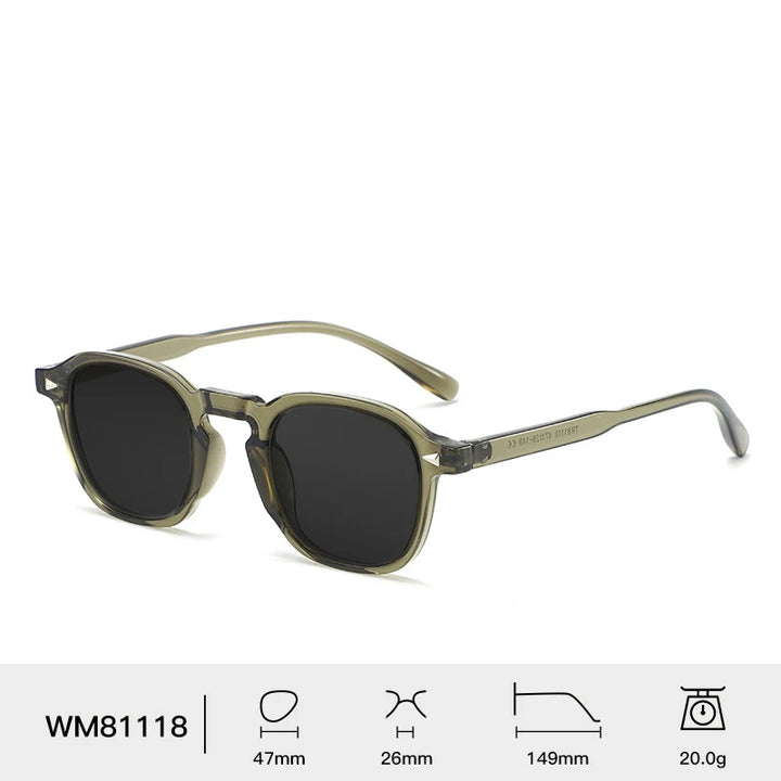 Alex | Unisex Square Sunglasses with Tinted Lenses and Classic Frame