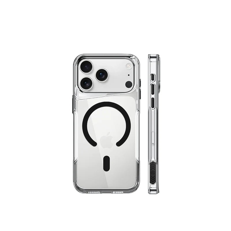 Zeno | Magnetic Phone Case with Transparent Cover and Raised Camera Protection