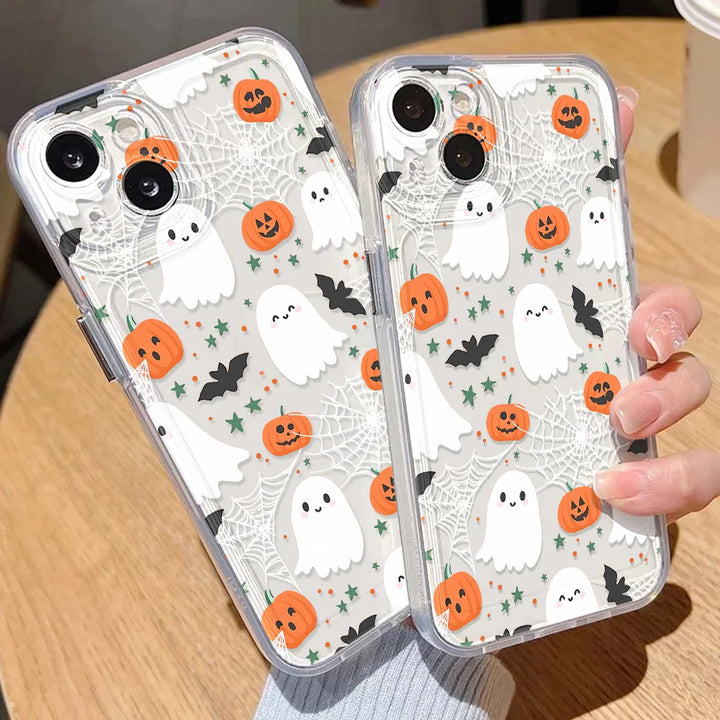 Spooky | Transparent Soft Halloween Pumpkin Ghost iPhone Case
