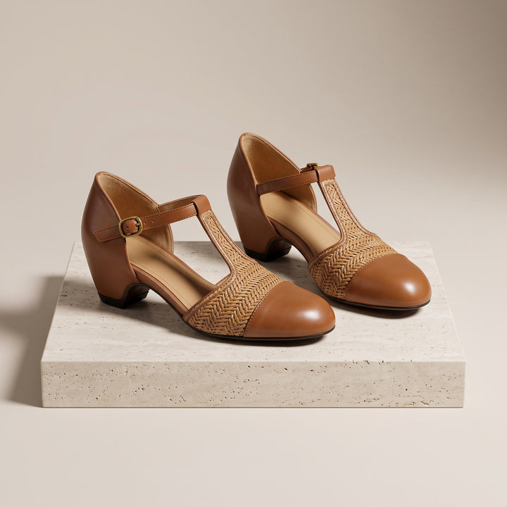 Camila Woven Mary Jane Heel