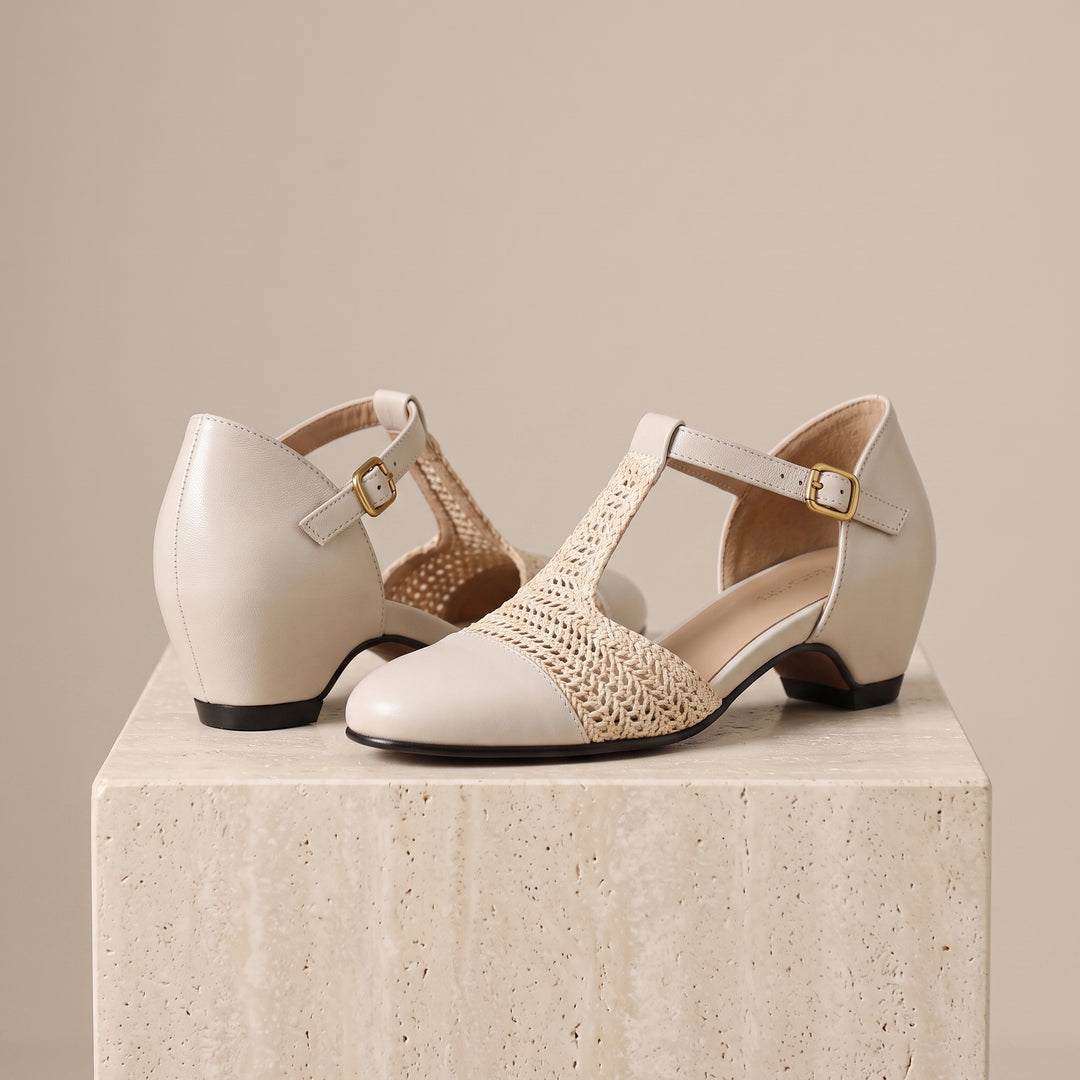 Camila Woven Mary Jane Heel