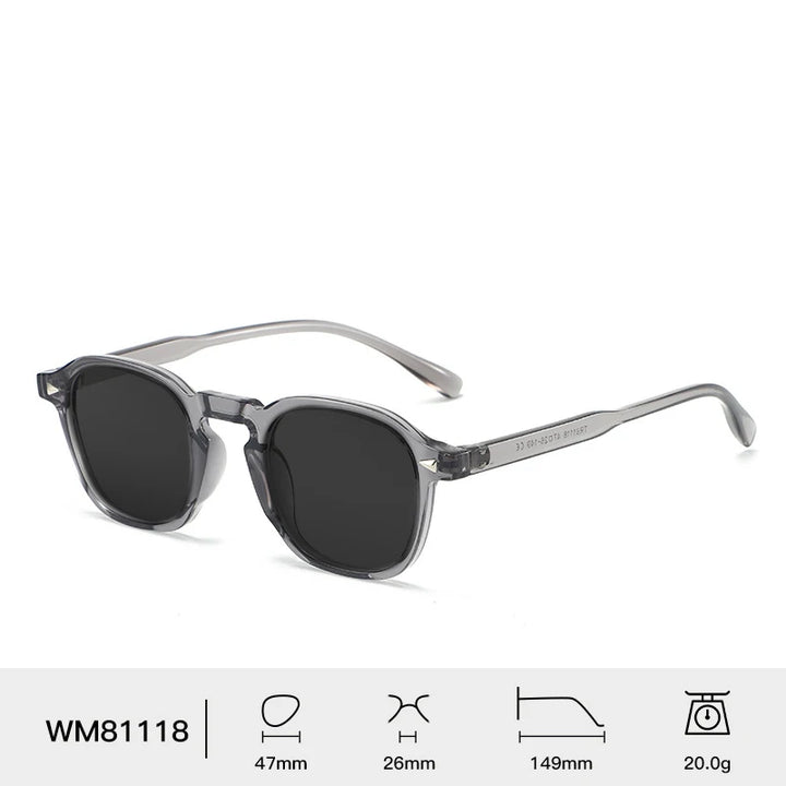 Alex | Unisex Square Sunglasses with Tinted Lenses and Classic Frame