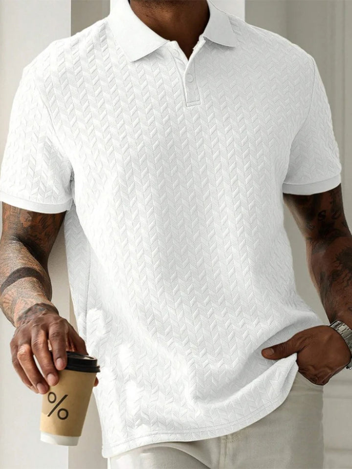Carson Diamond-Knit Polo